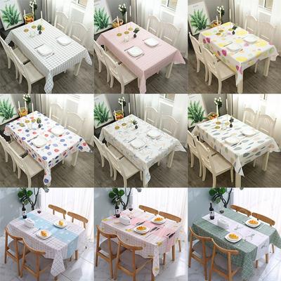 PVC Rectangula Oilproof Kitchen Dining Table Colth Tablecloth Table Cover Mat Antifouling Oilcloth