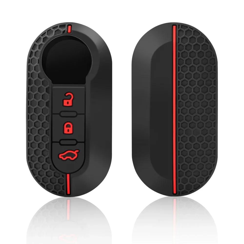 

Силиконовый чехол для дистанционного ключа для Fiat Palio 500 Panda Punto Dot, привлекательный Lancia Musa Grande 500L Ducato, брелок для ключей от автомобиля белый