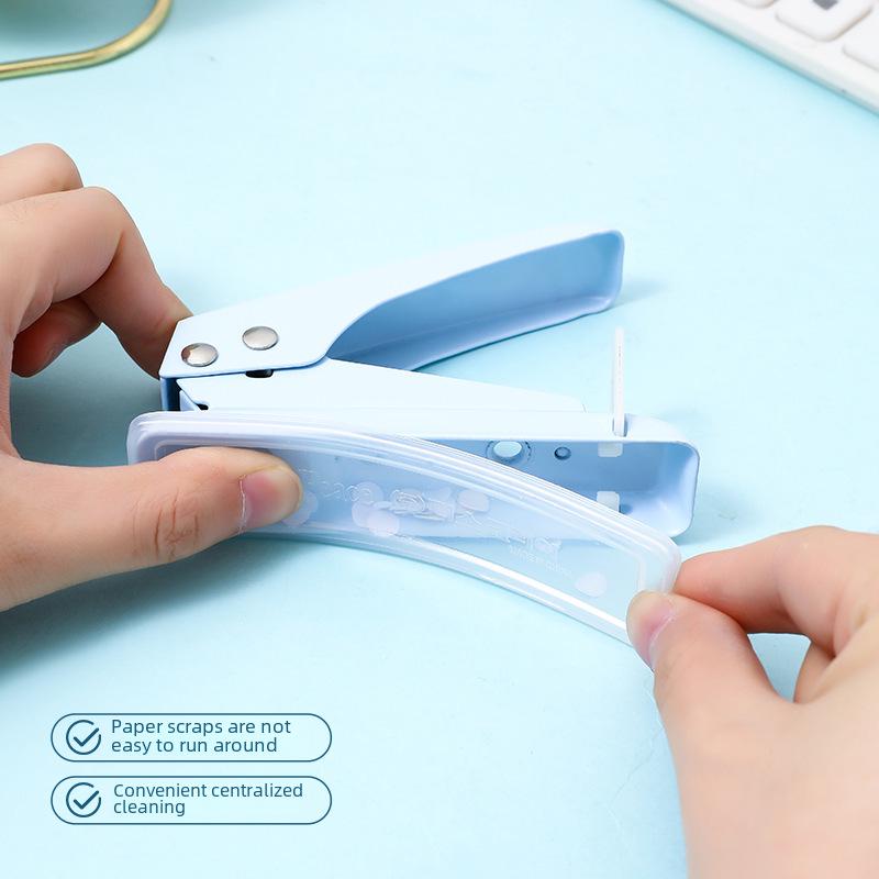 Perforator de hârtie A4 cu foi libere Macaron Color, gaură rotundă de 6 mm pentru bricolaj și studenți