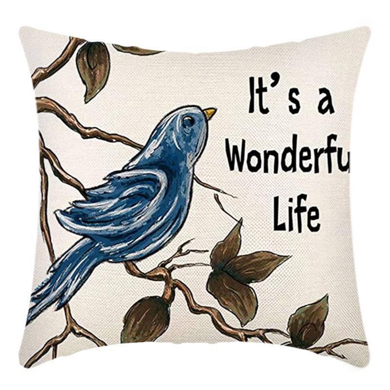 New Christmas Pillowcase Linen Digital Printed Short Plush Christmas Pillowcase Cushion Cover