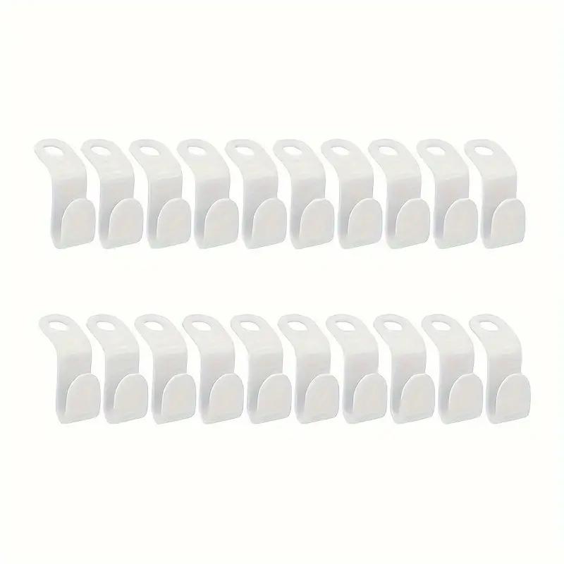 20pcs Plastic Clothes Hanger Connectors - Space-Saving Wall-Mounted Organizer, Durable Hooks for Stylish Closet Storage