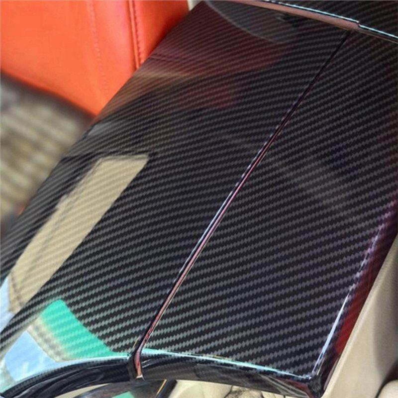 For BMW 5 Series E60 2004-2011 Armrest Box Cover Panel Trim Carbon Fiber Style Car Interior Accessories