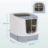 Cat Litter Box with Lid, Scoop, Deodorisation Bags, Top Entry