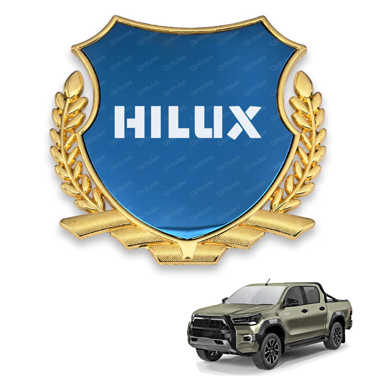 

Hilux Автомобиль Металл Hilux Серия GUN125 Наклейка на автомобиль Логотип автомобиля Декоративная наклейка Эмблема на зеркало, Эмблема, Декаль, (Синий цвет, Hilux) синий