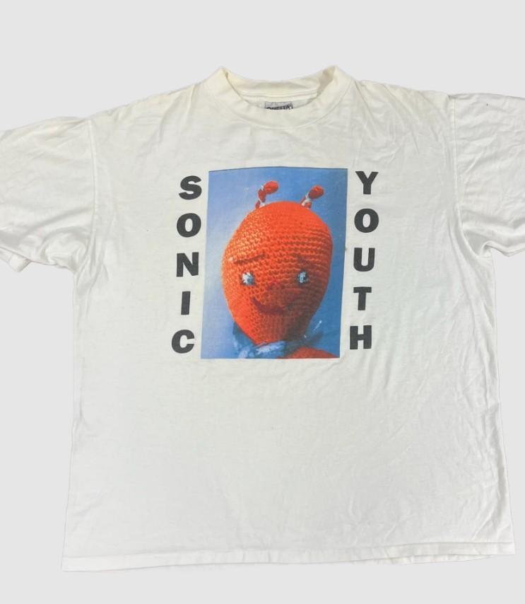 Винтажная белая футболка Sonic Youth  Dirty  Майка Келли Унисекс XXL