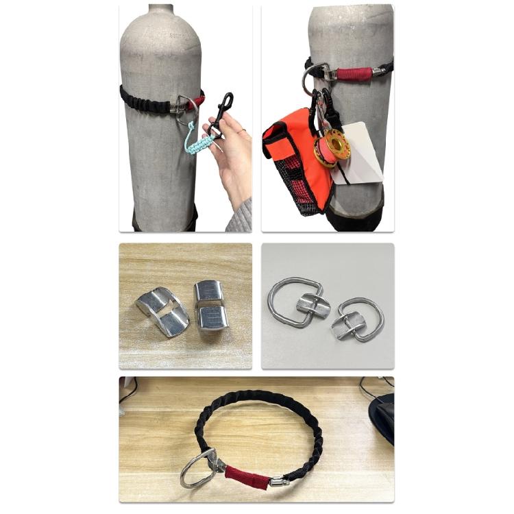 Scubas Diving Tanks Cylinder D Rings Holder Back Fly Side Positioning Buckles Base For Hose Clamps Easy To Install