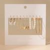 17KM Trendy Exquisite Pearl Metal Earrings Set for Women Geometric Circle Dangle Drop Earrings Acrylic Set of Earrings Jewelry