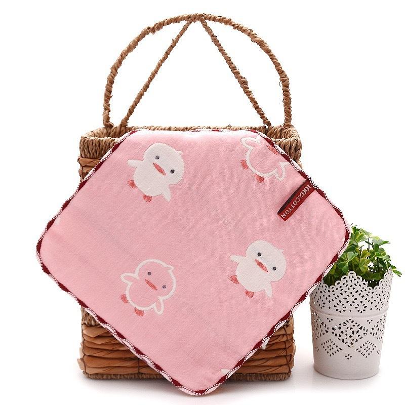 6 Layer Gauze Baby Washcloth 25x25cm Soft Absorbent Jacquard Infant Burp Cloth Thickened Face Towel For Autumn Winter