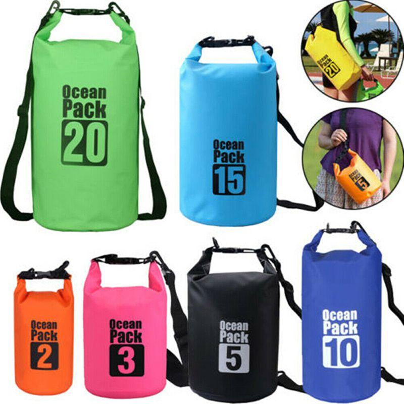 Pvc 2l30l Waterproof Dry Bag Sack Ocean Pack Floating Boating Camping Kayaking
