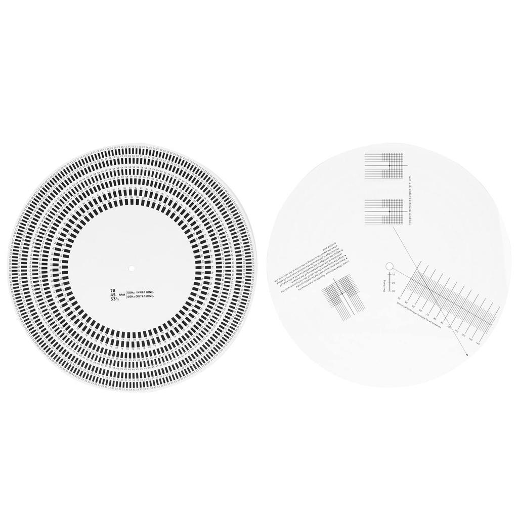 LP Music Enjoyment Adjustment Tool Disc Record Player Calibration Disc Record Adjustment Tool Stroboscope for Record Players - Black/White/1 - - -