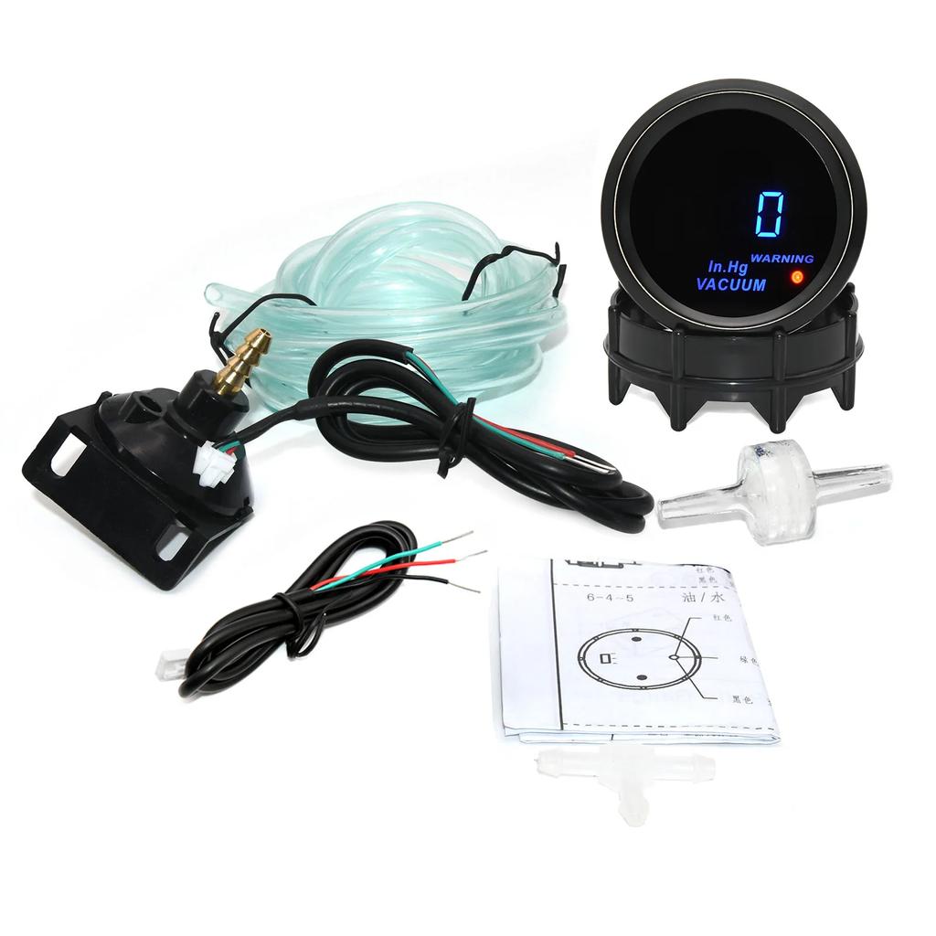 AD Digital Turbo Boost Gauge BAR PSI 52mm Car Water Temp Meter Oil Temp Oil Pressure Gauge Voltmeter Tachometer EGT Gauge Holder