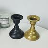 Nordic Vintage Metal Candlestick Holders Pillar Iron Art Candlestick For Wedding Party Decor Mini Retro Candle Stick Stand