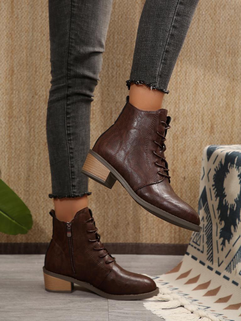 Fashion Women Autumn Boots Cowhide Ankle Boots  Winter Retro Casual Genuine Leather Mother Boots Fur Keep Warm