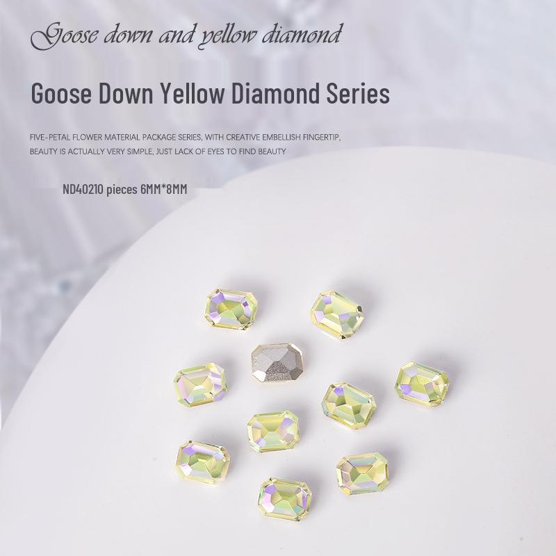 

Yellow Heart & Butterfly Velvet Rhinestones for Nail Art - 10 Pieces