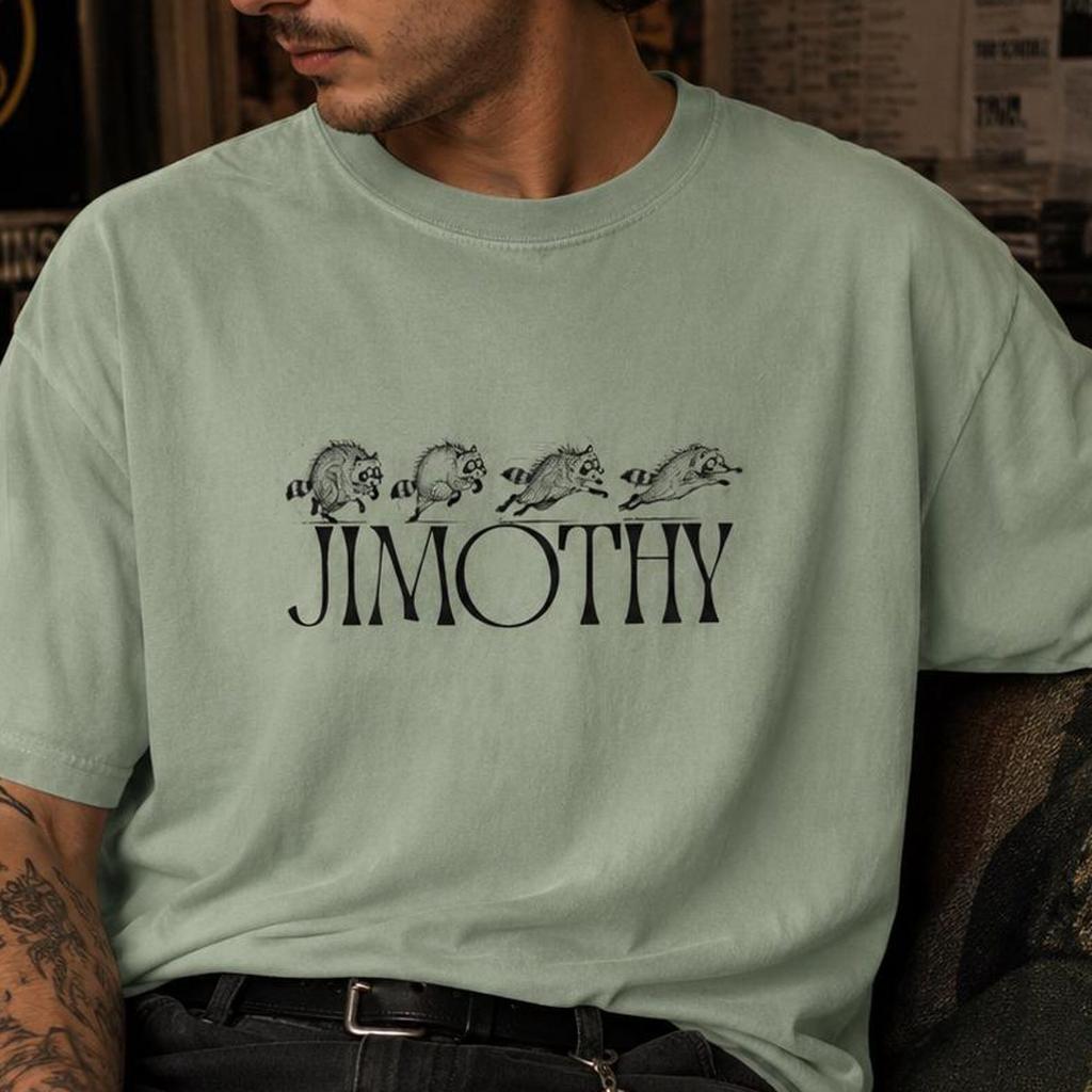 Jimothy Raccoon T-Shirt Seattle Local Legend Shirt Funny Animal Tee Creature Bin Panda Comfort Colors 1717