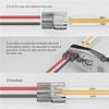 A25F-LED Light Strip Connectors 40Pcs 2Pin Strip To Wires LED Tape Light Connectors,Transparent Solderless No Dark Area 8Mm