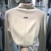Pullover primavera autunno da donna Camicetta invernale Camicia con fondo in velluto Maglione da donna a collo alto