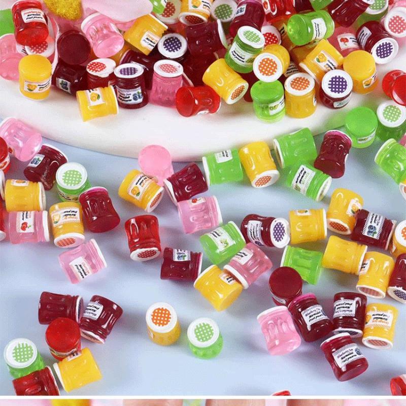 10 stk 1/12 Skala Dukkehus Miniatyr Mat Syltetøyglass Modell for Dukke Tilbehør Jenteleke Dukketilbehør Barnegave