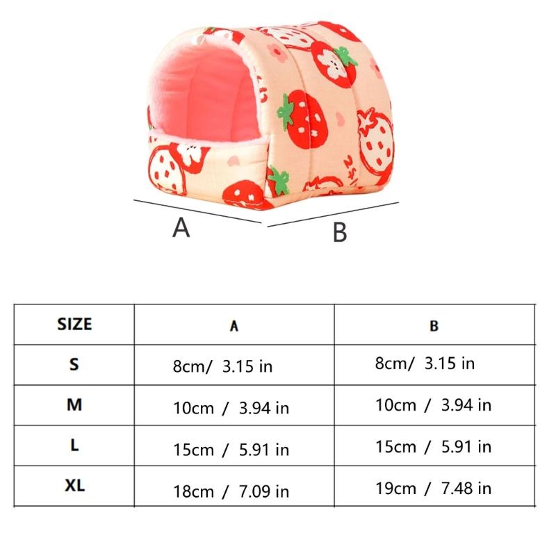 Hamster Habitat Shelter Rabbits Toy Soft Bed House for Hamster for Guinea Pigs, Gerbils Molar Toy Bed
