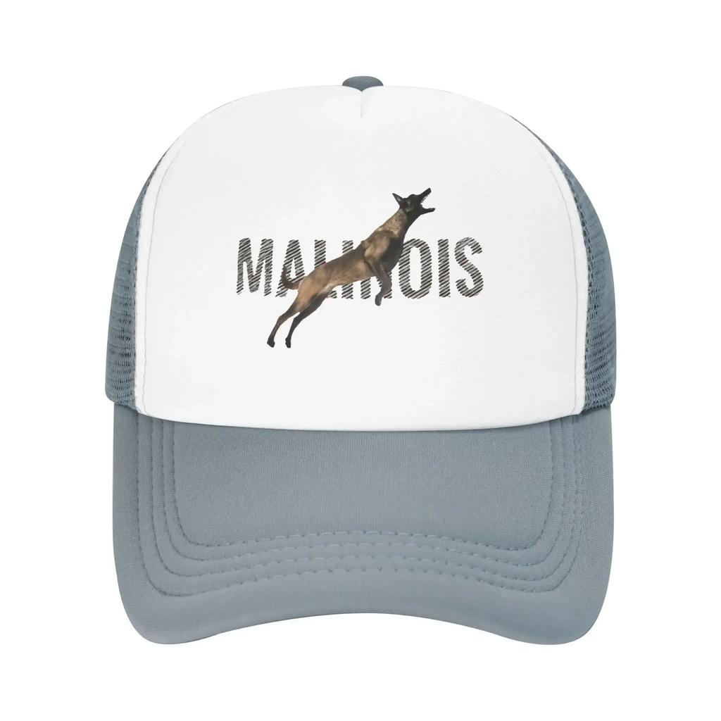 2025 Animal Malinois Belgian Dog Letters Camping Mesh Baseball Caps For Mens Camping Female Beach Dad Hat Snapback Cap