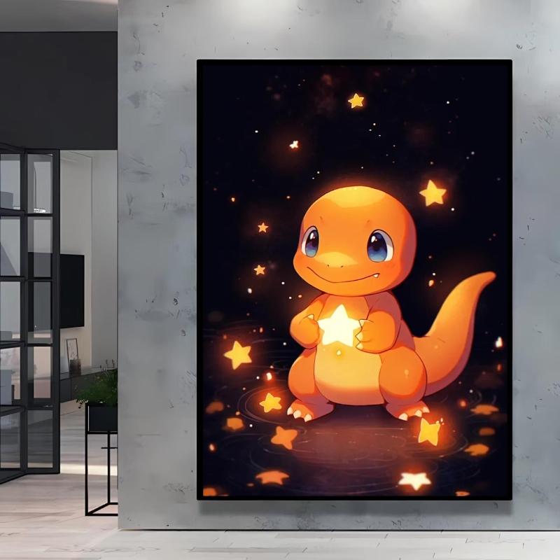 Adorable Pikachu Themed Home Wall Painting Printed on High Quality Canvas It's An Ideal Choice for Collection and Decoration