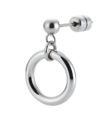 Lionheart LH-1 Ring Charm Drop Earrings (Single) [Limited Edition] Surgical Stainless Steel (Hypoallergenic)