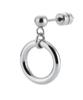 Lionheart LH-1 Ring Charm Drop Earrings (Single) [Limited Edition] Surgical Stainless Steel (Hypoallergenic)