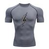Men's Compression Fitness Sports T-Shirt, Lightning Graphic