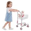 VEVOR Shopping Cart for Kids, Sturdy Metal Frame, Grocery Store Pretend Play Toy Cart with Baby Doll, Rolling Wheels, Basket, Toy Shopping Trolley