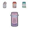 Fashionable Brooch Letter With Vibrant Cartoon Pill Bottle Design Ideal For Accessories Trendy