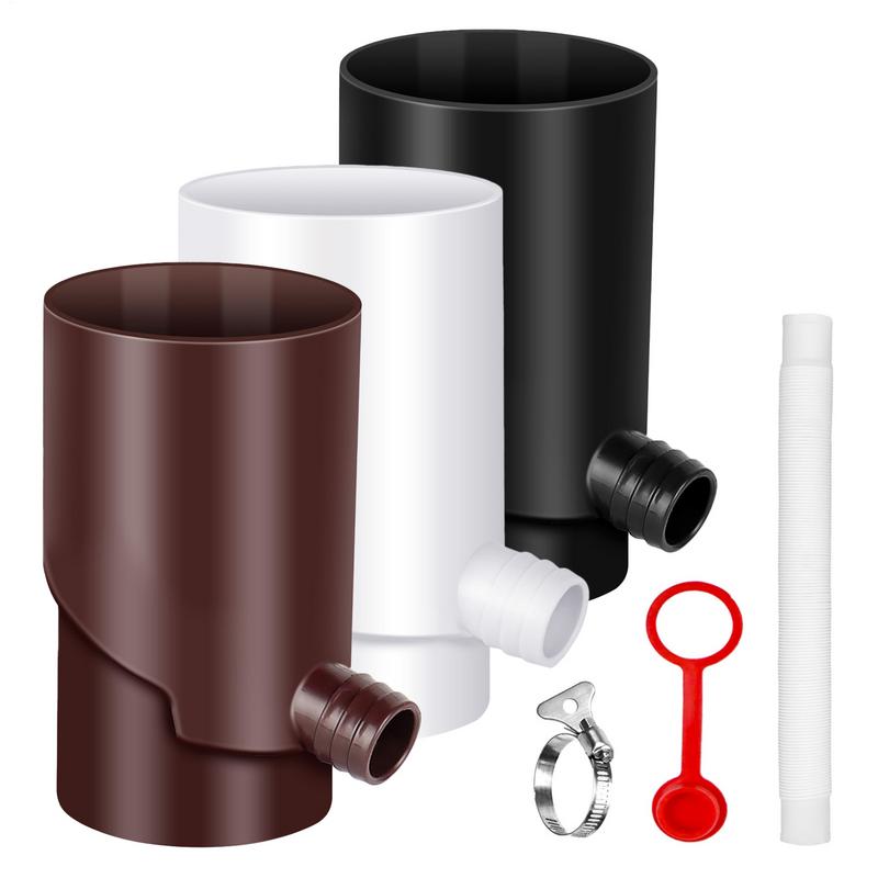 Regenwasserauffangsystem UV-beständig Wetterfest Regenfass Umleitungsset Tragbare Regentonnen zum Sammeln von Regenwasser von