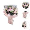 Artificial Flower Bouquet Crochet Design for Holiday Table Centerpiece Gift From Kids