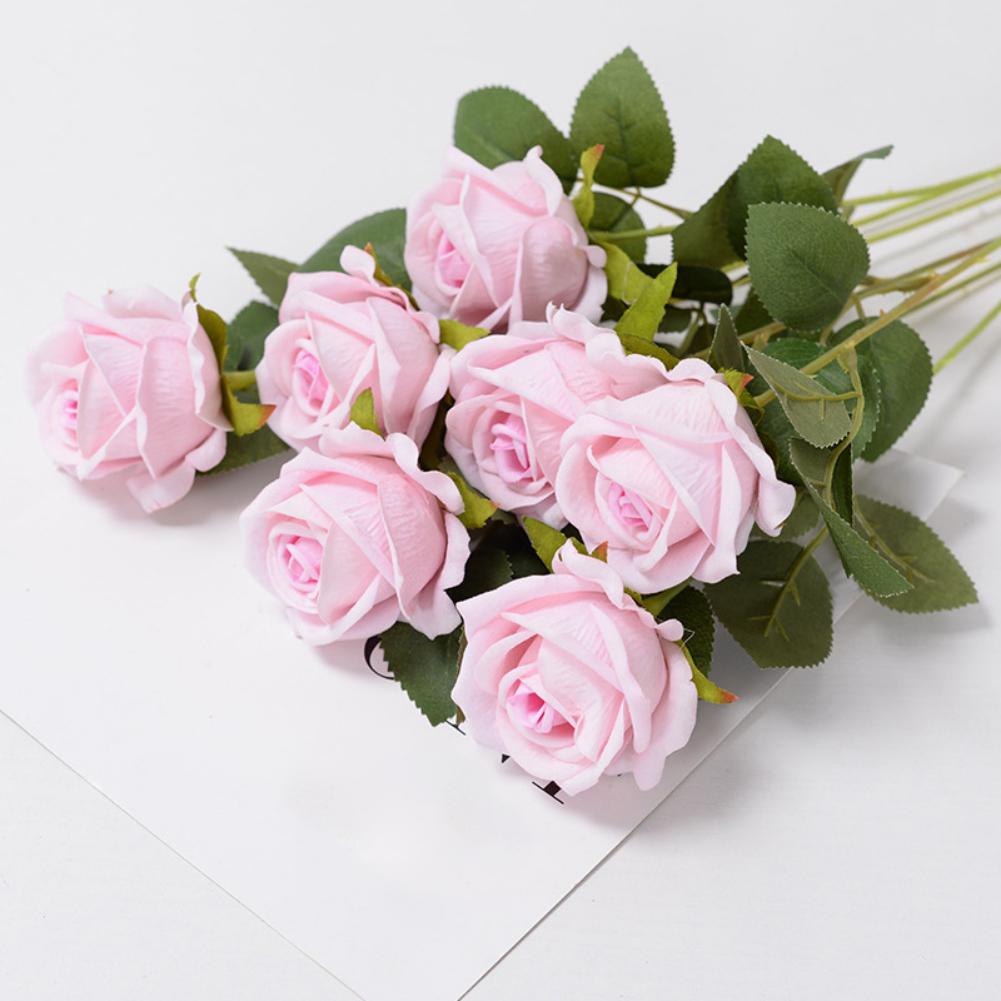 10Pcs Artificial Flowers Bouquet Realistic Artificial Rose for Weddings Home Table Decor Christmas Valentine's Day Gift