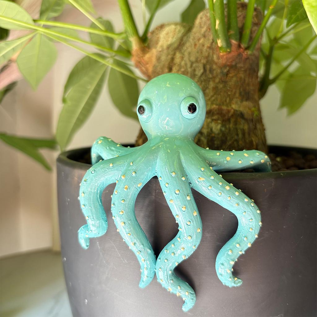 1Pc Resin Octopus Flower Pot Ornament, Flower Pot Companion, Garden, Home, Flower Pot Hanging Decoration, Flower Pot Hanging, Flower Pot Dec