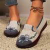 Fashion New Round Toe Comfortable Casual Embroidered Flat Shoes Hot Selling Summer Elegant Breathable Mesh Women's Shoes
