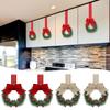 For Christmas Mini Window Wreaths Farmhouse Style Kitchen Door Decor For Kitchen Cabinet