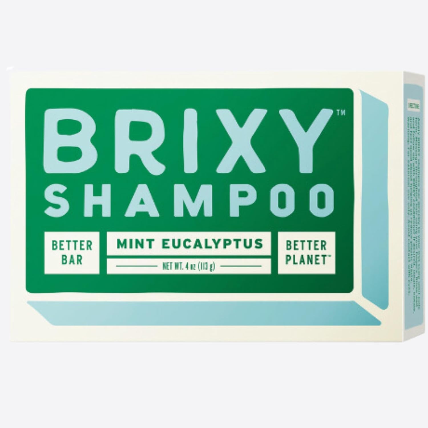 

BRIXY Coconut Oil Argan Oil Balance Shampoo Bar for Oily Scalp with Provitamin B5 - Mint Eucalyptus Fragrance Shampoo Bar for Oily Scalp, 1 x 113 г