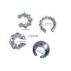 4PCS C-ring No Ear Hole Clip Earrings Ear Bone Clips Transparent Colorful Dopamine Simple High-end Earring Set Jewelry