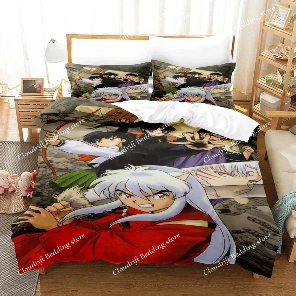 3D Print New Fashion I-Inuyasha Bedding Set Single Twin Full Queen King Size Bed Set Adult Bedroom Bed Sheets and Pillowcases