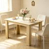 Elegant dining area table, Modern dining table with central design, Versatile living room table (only with dining table)