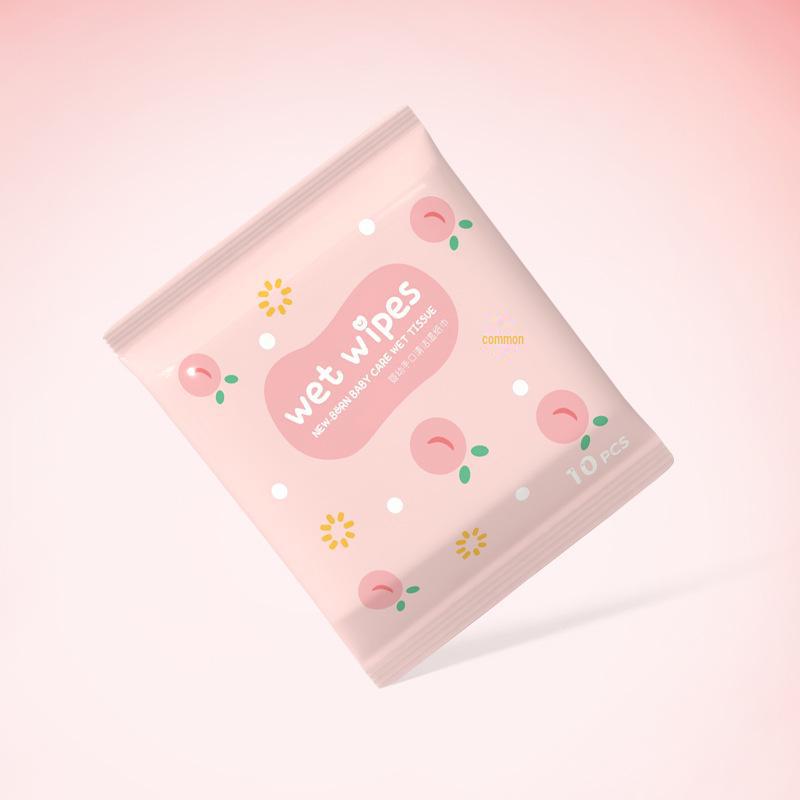 Infant & Child Wet Wipes - Portable for Hand & Mouth, 10-Piece Family Pack