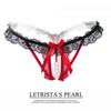 Sexy Underwear Panties Pearl Open Gear Free Panties Cute Girl Sexy Lace Thong Hollow Woman