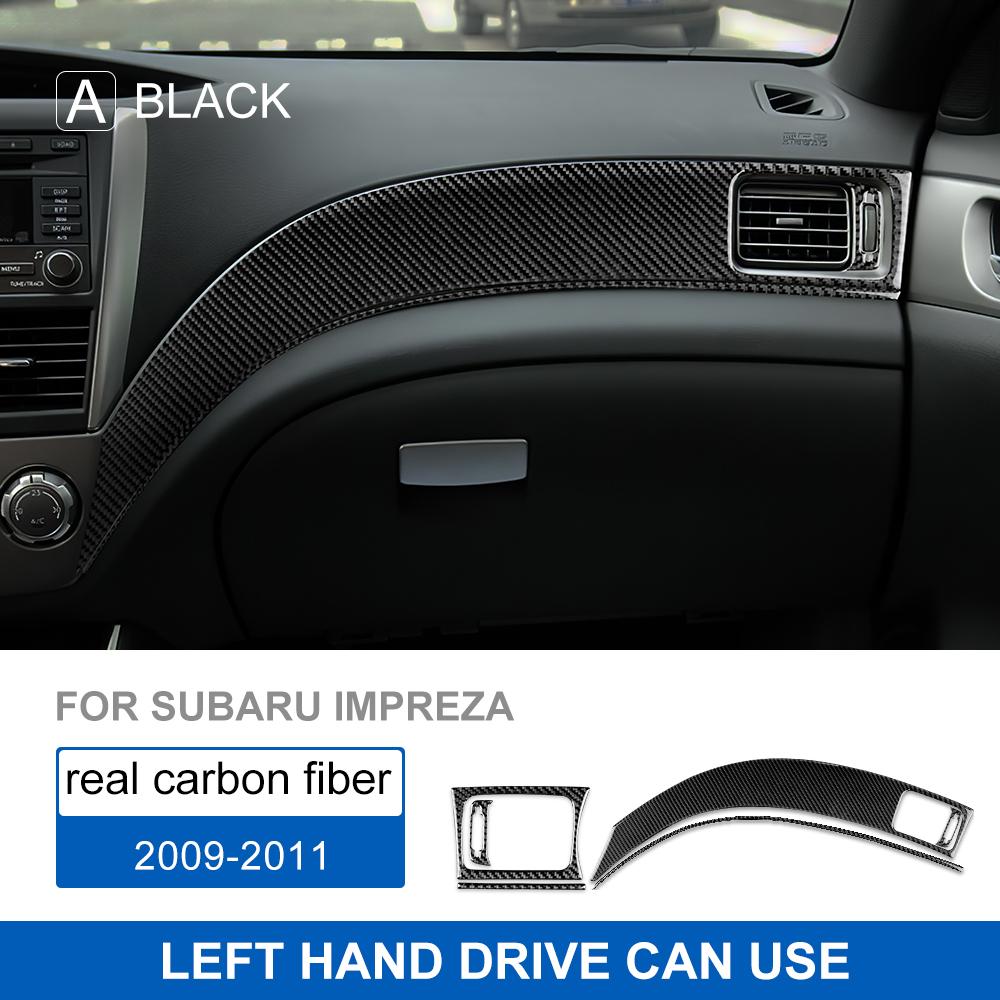 Real Soft Carbon Fiber Sticker For Subaru Impreza 2009 2010 2011 Trim Air Outlet Dashboard Panel Sticker Decoratie Accessoires