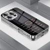 Retro schwarze Knopfglas-Handyhülle geeignet für iPhone 17 16 15 14 13 12 11 Pro/Max/Plus sturzsicher und stoßfest Rückseite