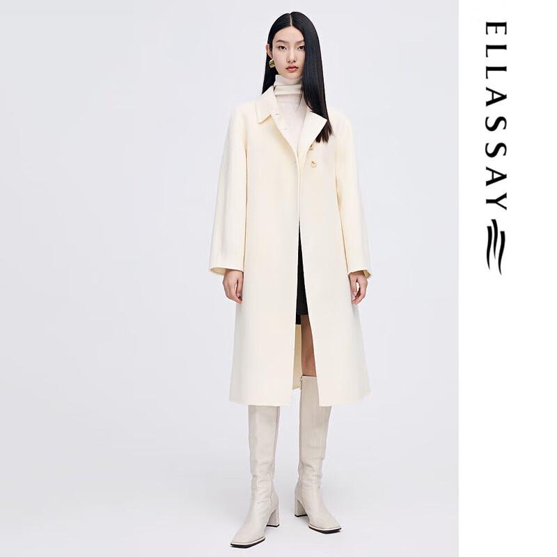 ELLASSAY Premium Pure Wool Double-faced Coat