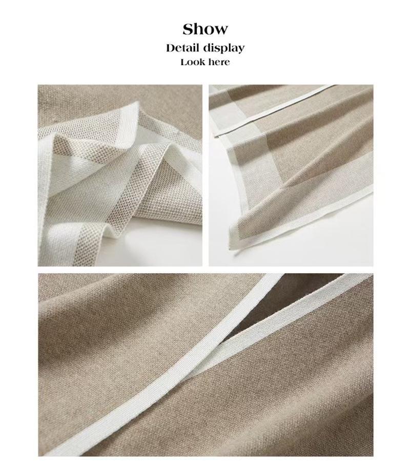 Hochwertiger gestrickter Schalmantel für Damen: Warme Herbst-/Winter-Colorblock-Oberbekleidung