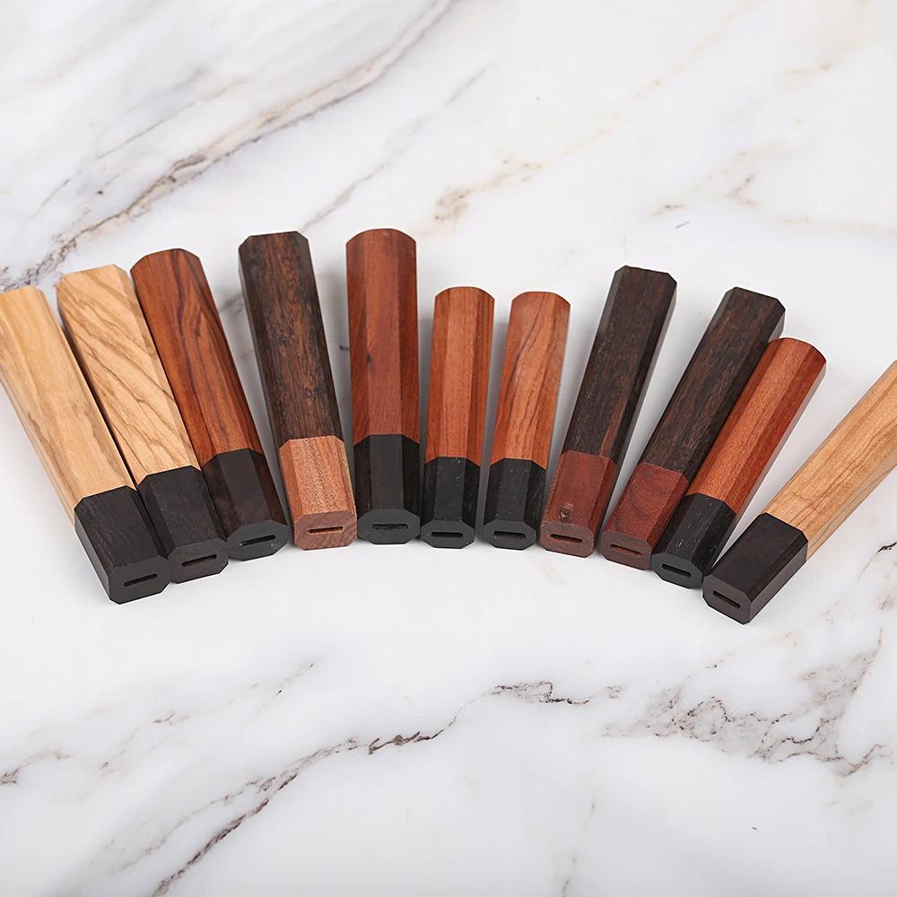 1piece Japanese Classic Octagonal Knife Handle for DIY Semi-finished Handmade Damascus Steel Knife Material Kitchen Knife Handle