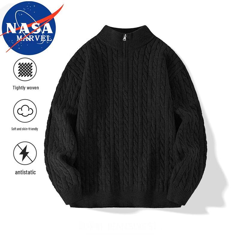 NASA MARVEL Men's Casual Half-Zip Knit Sweater