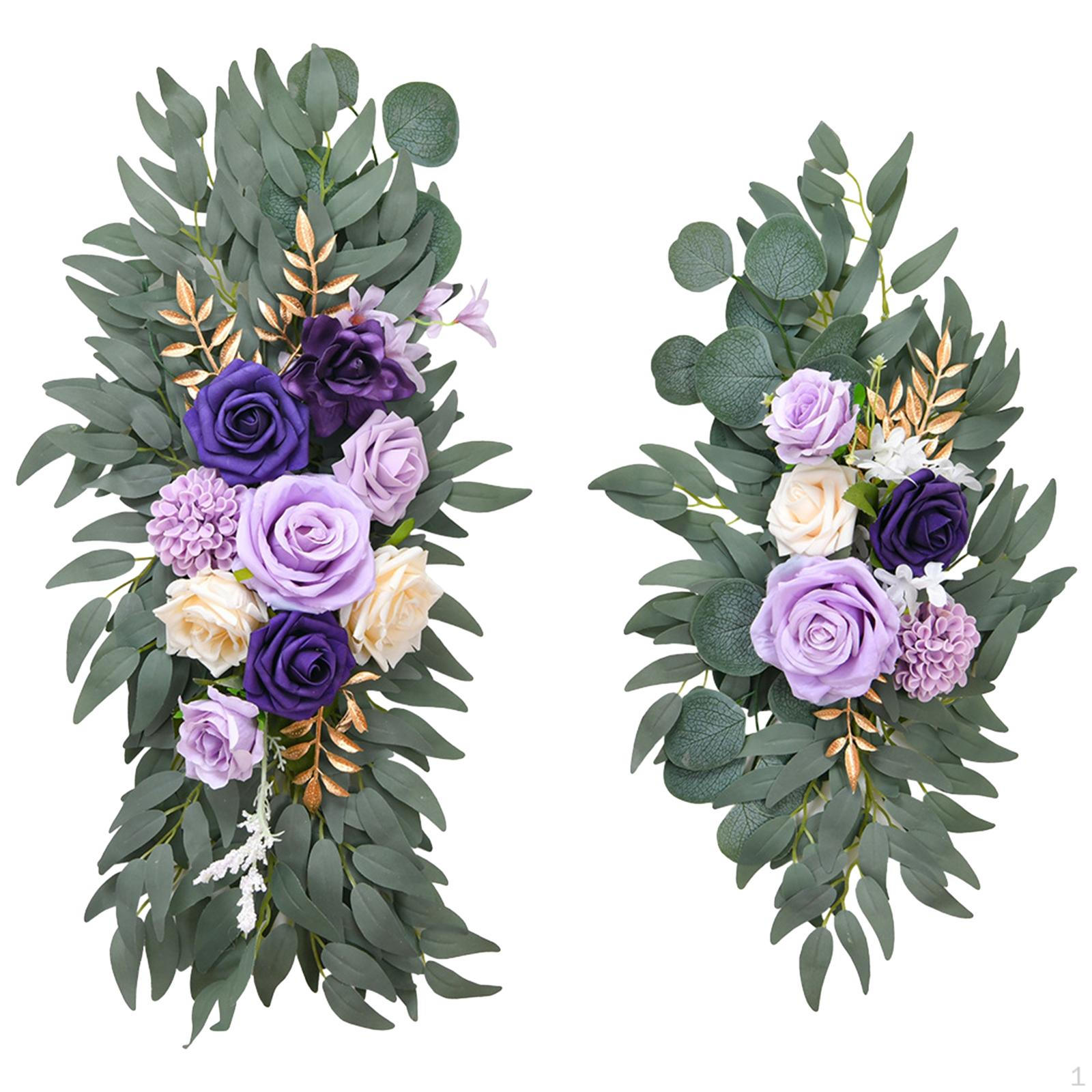 

2 шт., свадебная арка, цветы, зеленые листья, искусственный цветок, ручной работы, деревенский знак приветствия, украшение