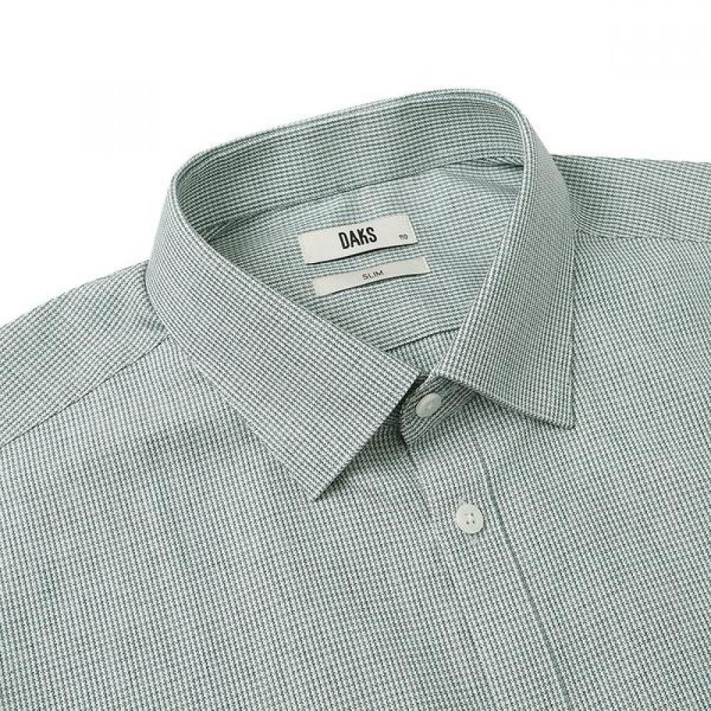 DakS Men S Micro Check Slim Fit Long Sleeve Shirt dma1Shdl322e1